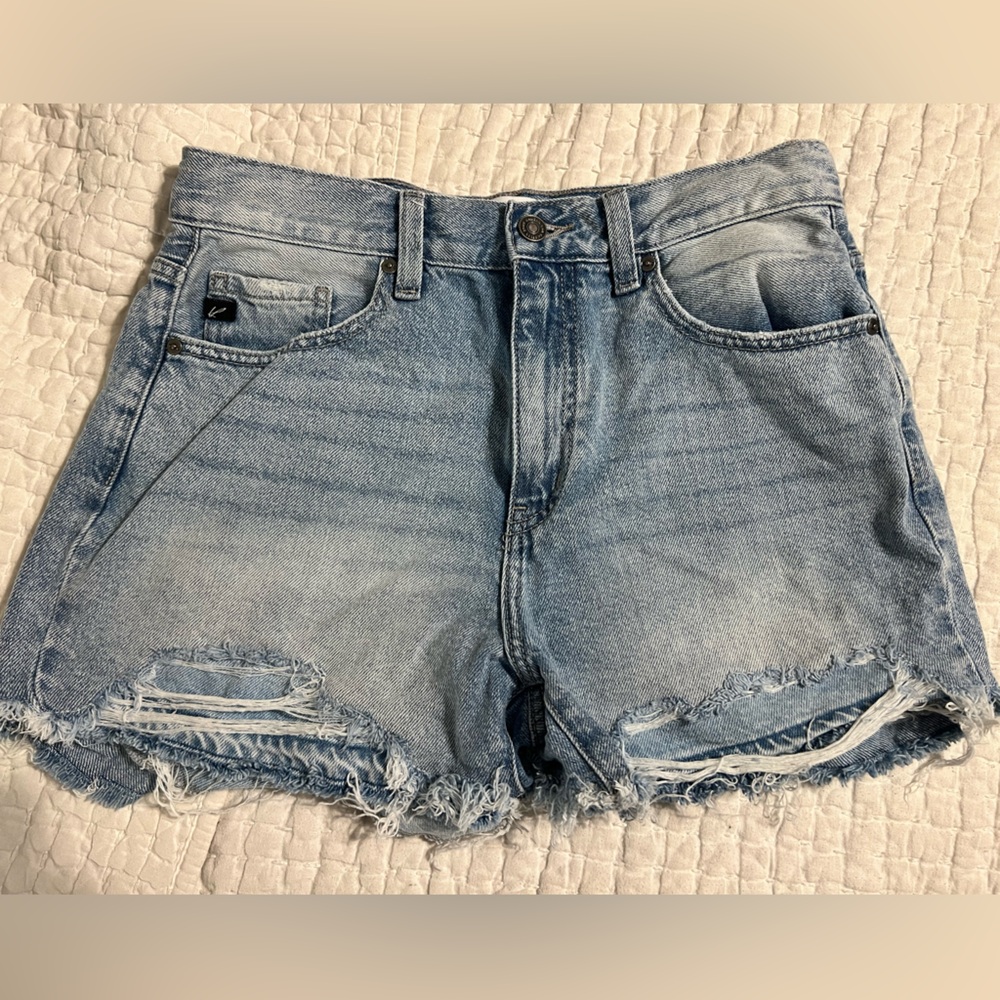 KanCan Blue Distressed Jean Shorts Vintage Look